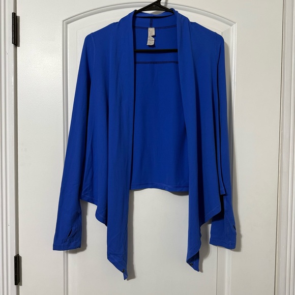 Ivivva By Lululemon Fours A Charm Wrap Cardigan Girls Size 12 Blue Dance - Picture 1 of 8